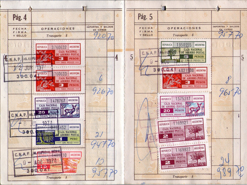 Estampillas de La Caja de Ahorro y Seguros