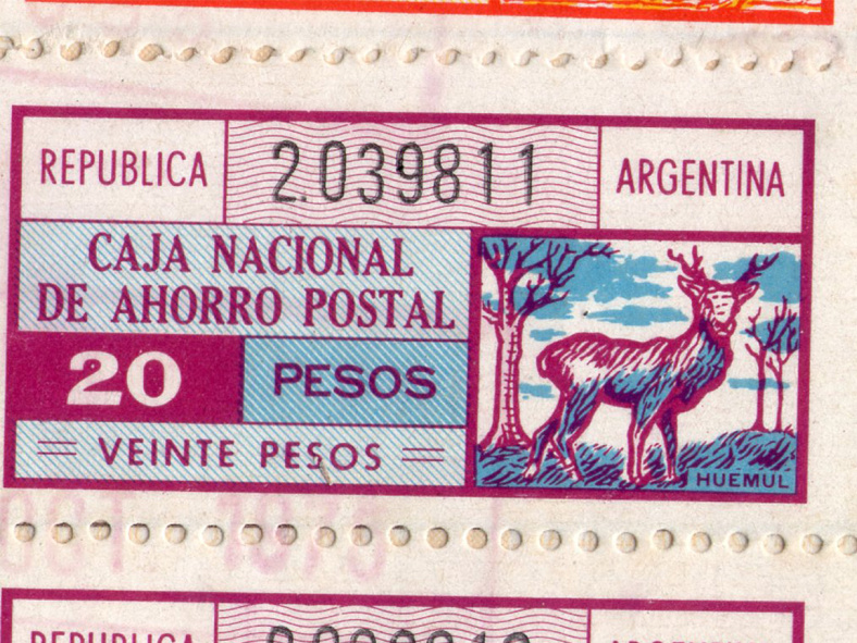 Estampilla La Caja Nacional de Ahorro Postal
