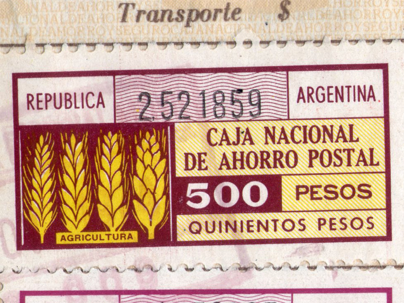 Estampilla La Caja Nacional de Ahorro Postal